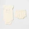 Supima®-body med bjørn for babyer
