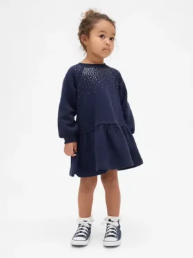 Sweatshirtkjole for Baby og Småbarn