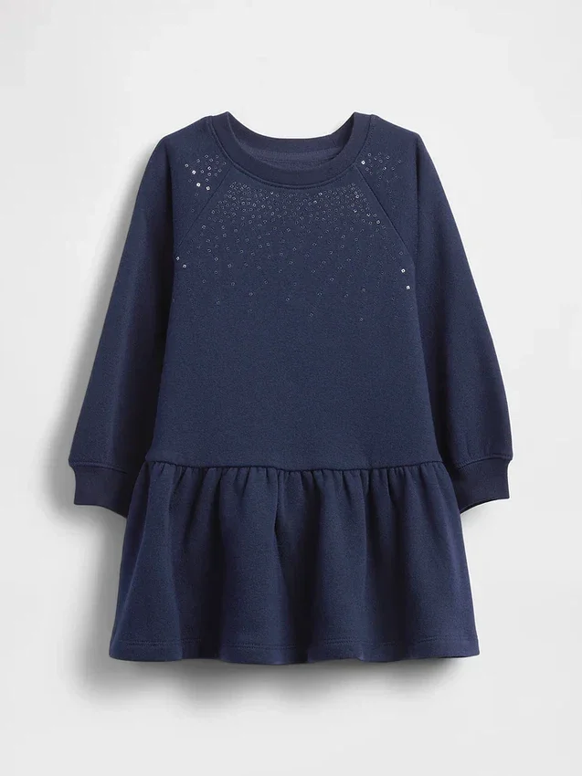 Sweatshirtkjole for Baby og Småbarn