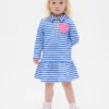 Sweatshirtkjole med halv glidelås for Baby og Småbarn