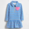 Sweatshirtkjole med halv glidelås for Baby og Småbarn