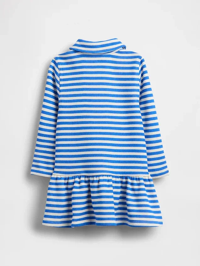 Sweatshirtkjole med halv glidelås for Baby og Småbarn