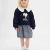 Sweatshirtkjole med volangkrage for Baby og Småbarn