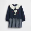 Sweatshirtkjole med volangkrage for Baby og Småbarn