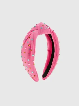 Sweet Wink Raspberry strass-hårbånd