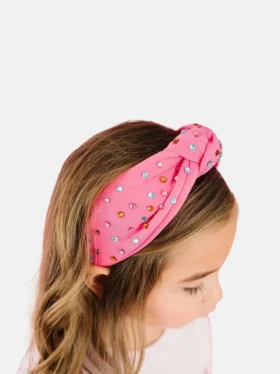 Sweet Wink Raspberry strass-hårbånd