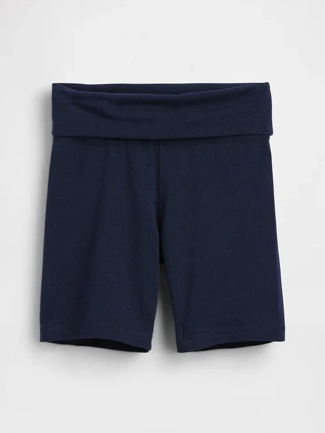 Sykkelshorts med nedbrettbar linning for barn