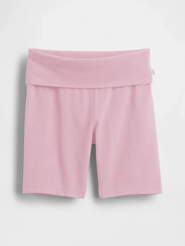 Sykkelshorts med nedbrettbar linning for barn