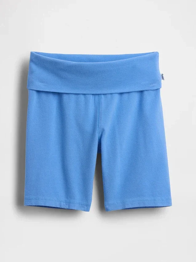 Sykkelshorts med nedbrettbar linning for barn