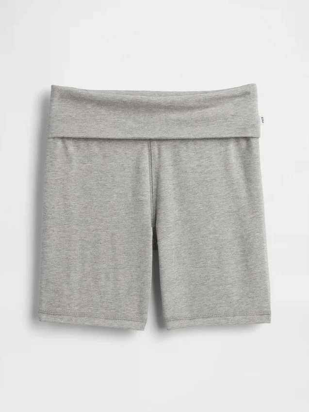 Sykkelshorts med nedbrettbar linning for barn