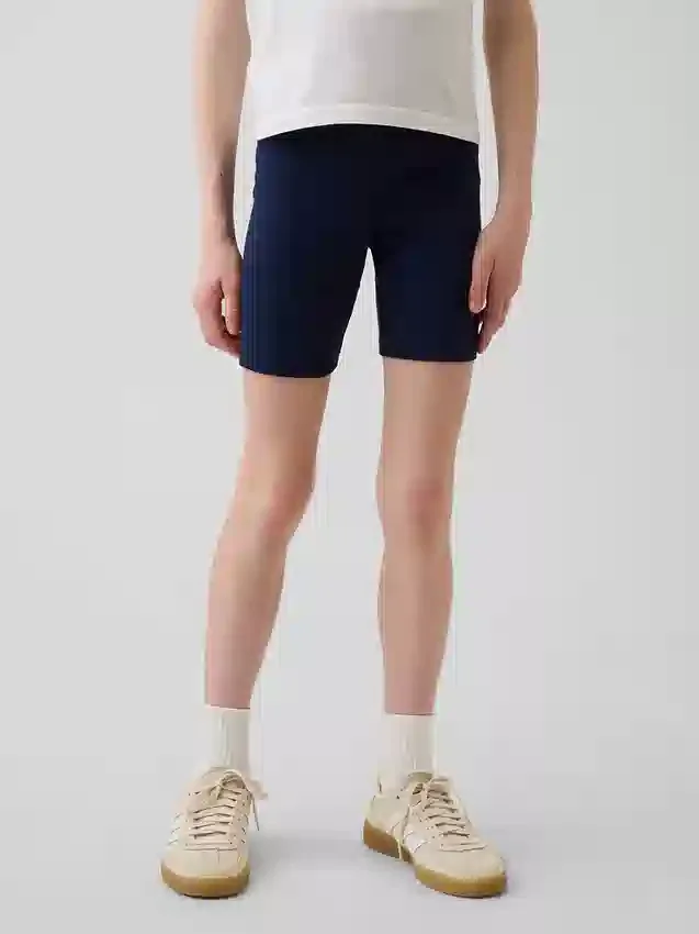 Sykkelshorts med nedbrettbar linning for barn