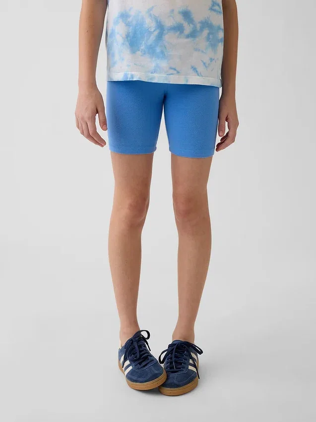 Sykkelshorts med nedbrettbar linning for barn