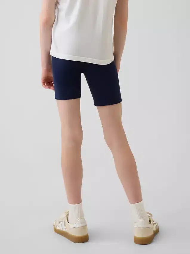 Sykkelshorts med nedbrettbar linning for barn