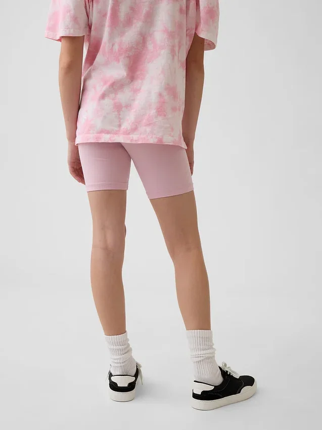 Sykkelshorts med nedbrettbar linning for barn
