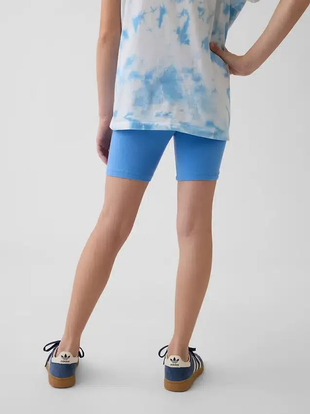 Sykkelshorts med nedbrettbar linning for barn