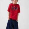 T-skjorte for barn i tykk, avslappet passform med Gap Logo