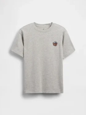 T-skjorte for barn i tykk, avslappet passform med Gap Logo
