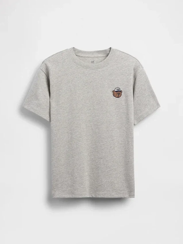 T-skjorte for barn i tykk, avslappet passform med Gap Logo