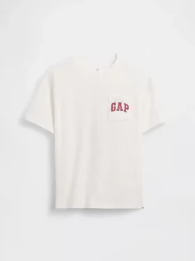 T-skjorte for barn i tykk, avslappet passform med Gap Logo