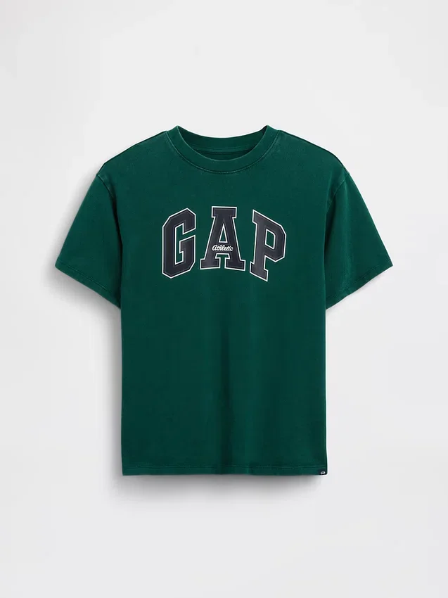 T-skjorte for barn i tykk, avslappet passform med Gap Logo
