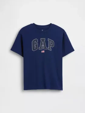 T-skjorte for barn i tykk, avslappet passform med Gap Logo