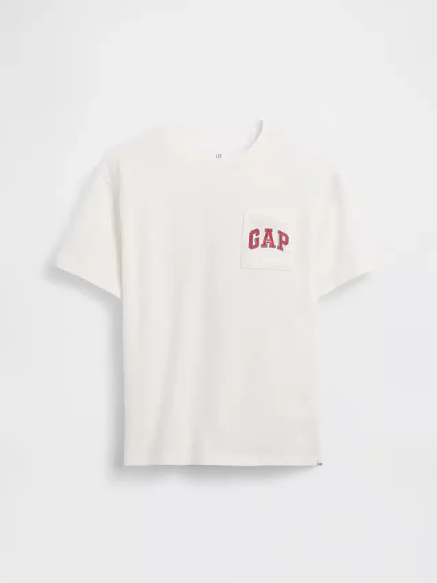 T-skjorte for barn i tykk, avslappet passform med Gap Logo