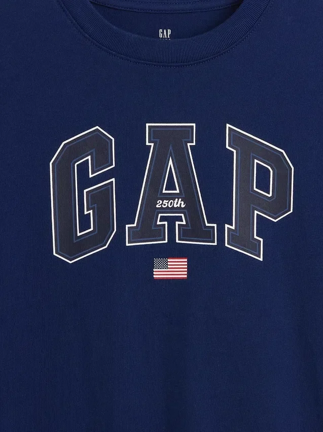 T-skjorte for barn i tykk, avslappet passform med Gap Logo