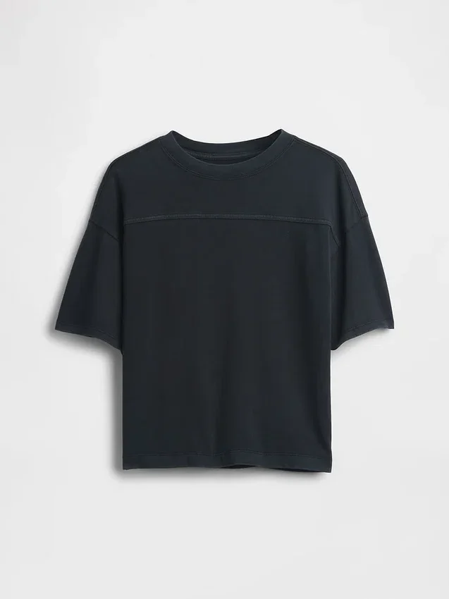 T-skjorte for barn i tykk bomullsjersey