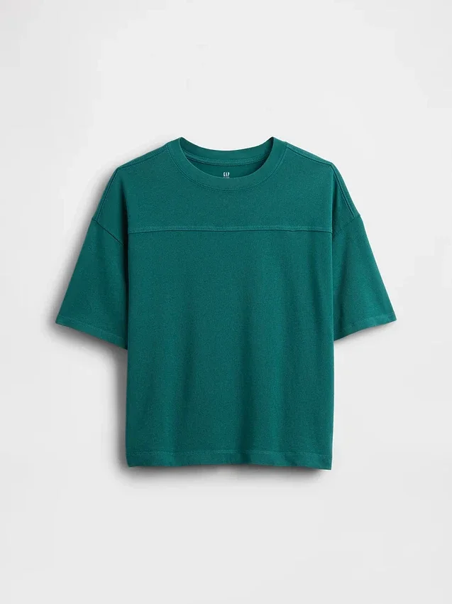 T-skjorte for barn i tykk bomullsjersey