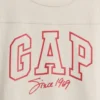 T-skjorte for barn i tykk bomullsjersey med oversized passform og logo på sømmen