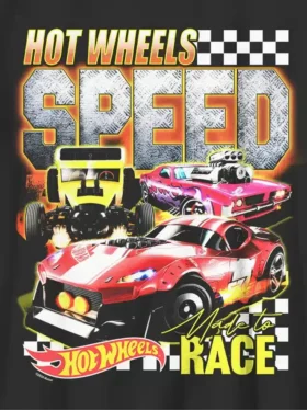 T-skjorte for barn med «Hot Wheels Speed»-motiv