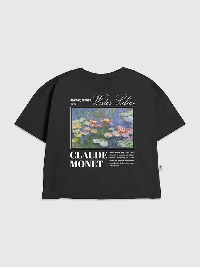 T-skjorte for barn med «Monet Water Lillies»-motiv