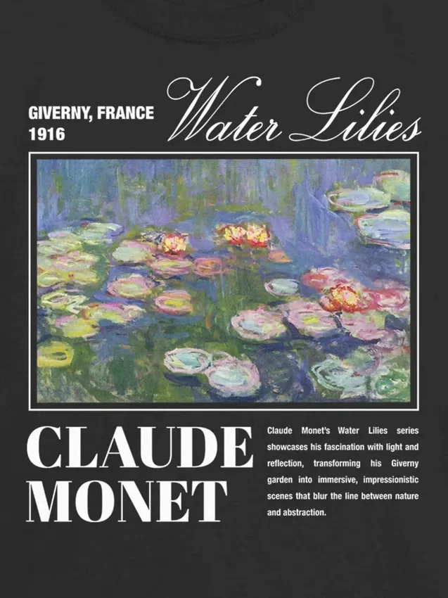 T-skjorte for barn med «Monet Water Lillies»-motiv