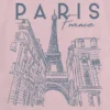 T-skjorte for barn med «Paris Line Art»-grafikk