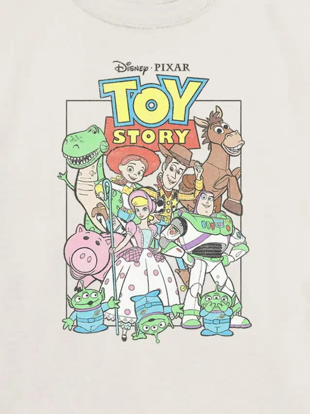 T-skjorte for barn med «Toy Story»-grafikk i vintage-stil