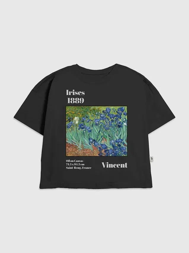 T-skjorte for barn med Van Gogh-grafikk av iris