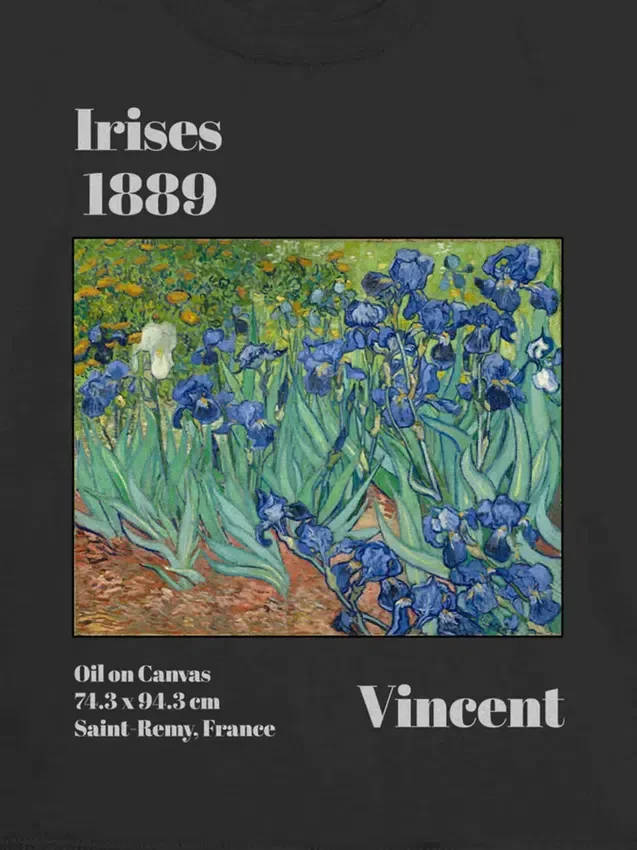 T-skjorte for barn med Van Gogh-grafikk av iris