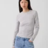 T-skjorte i tettstrikket jersey