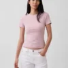 T-skjorte i tettstrikket jersey