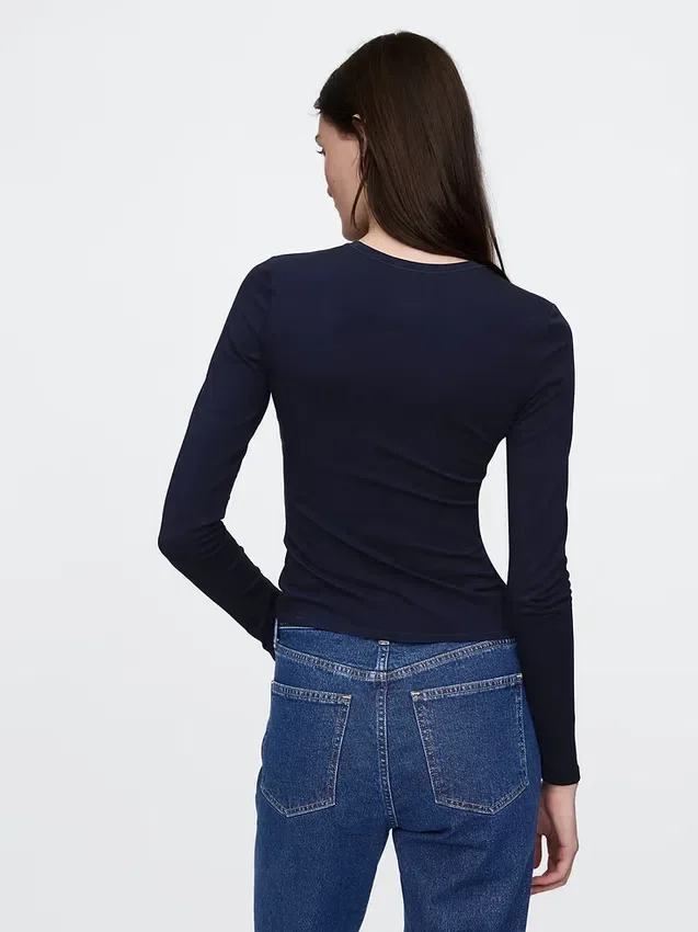 T-skjorte i tettstrikket jersey
