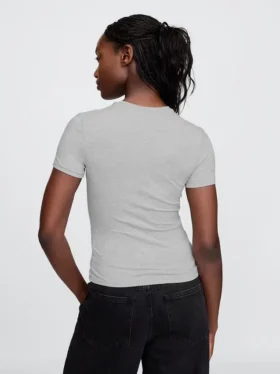 T-skjorte i tettstrikket jersey