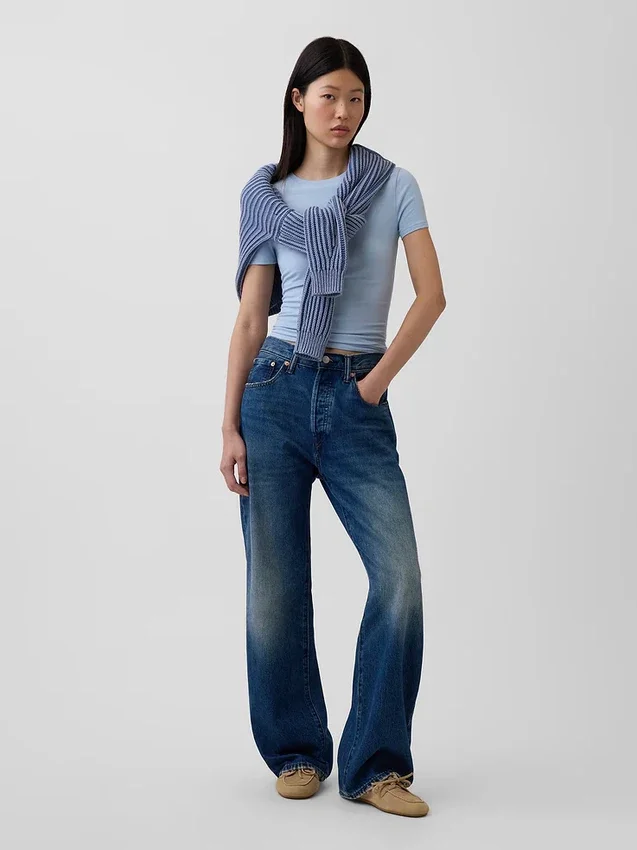 T-skjorte i tettstrikket jersey