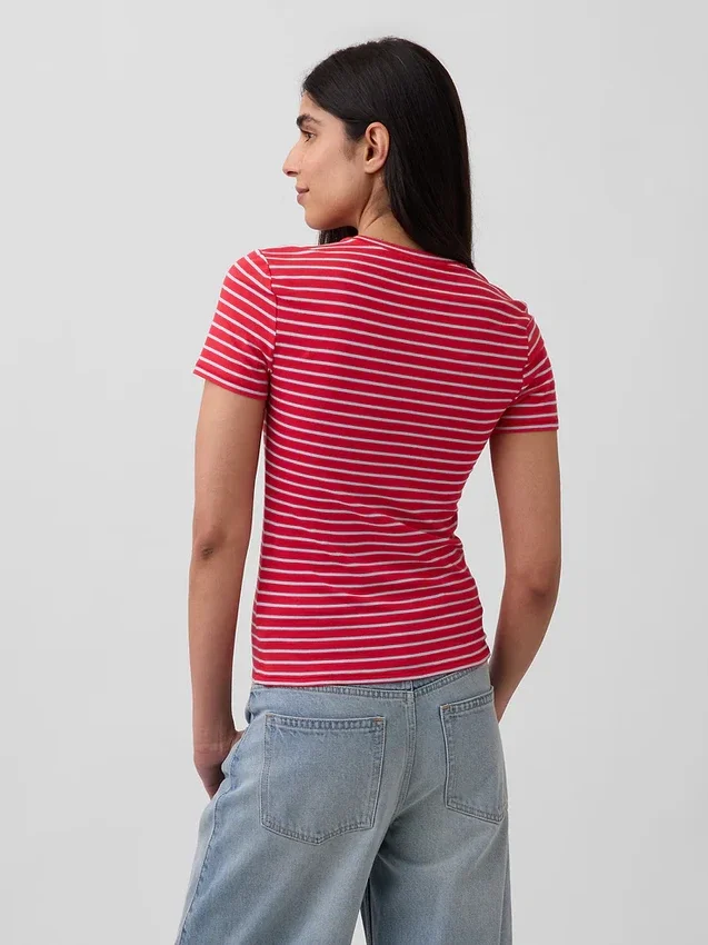 T-skjorte i tettstrikket jersey