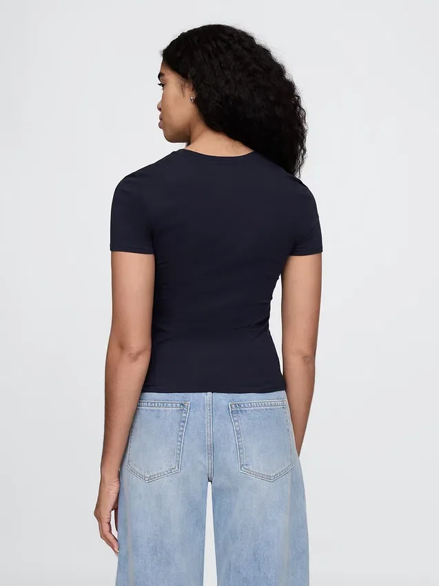 T-skjorte i tettstrikket jersey