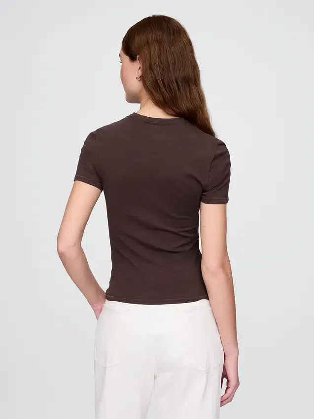 T-skjorte i tettstrikket jersey