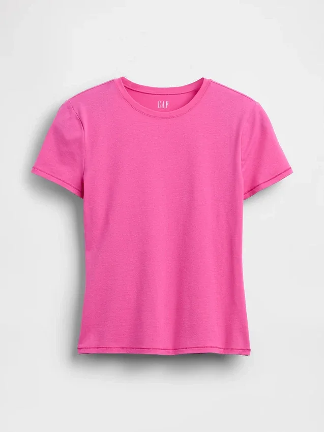 T-skjorte i tettstrikket jersey