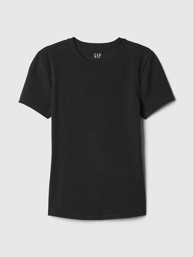 T-skjorte i tettstrikket jersey