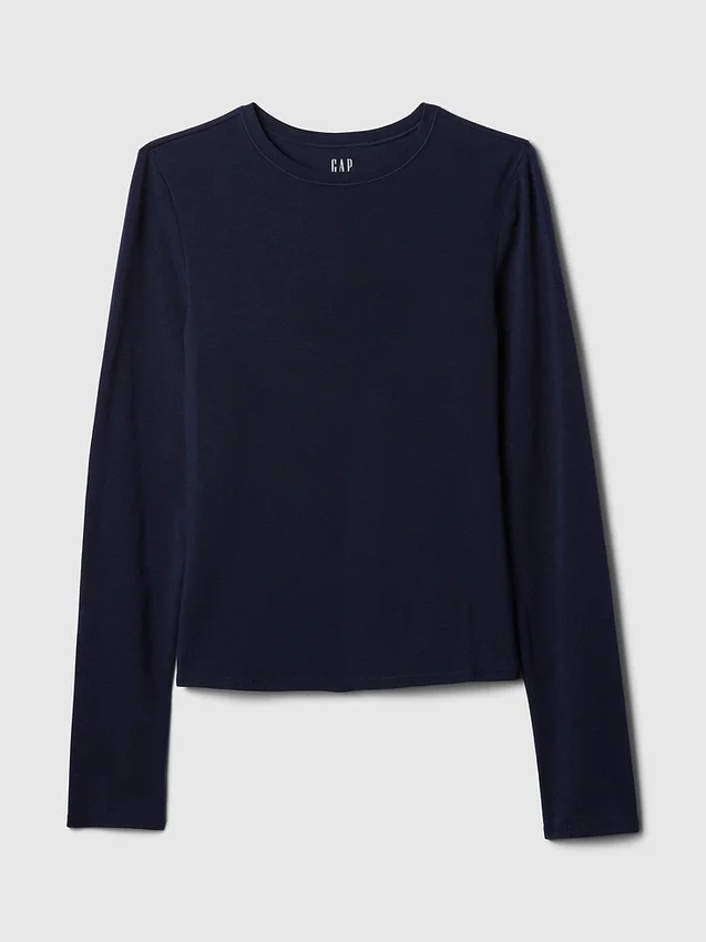 T-skjorte i tettstrikket jersey