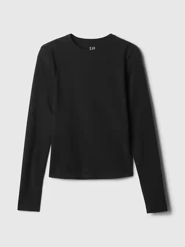 T-skjorte i tettstrikket jersey
