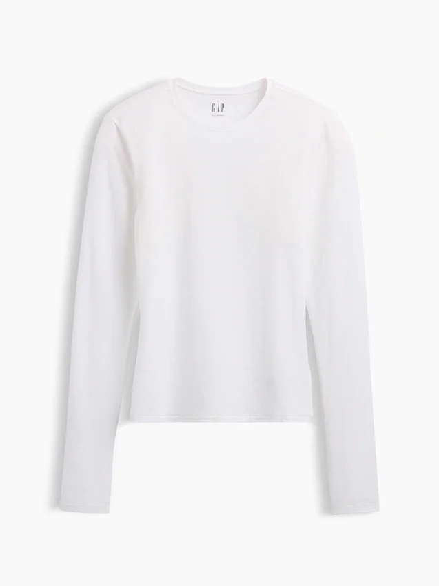 T-skjorte i tettstrikket jersey